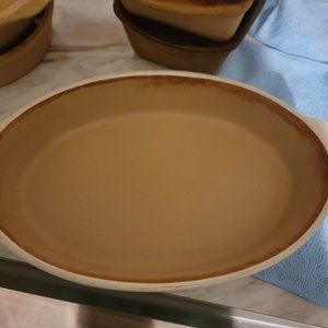 Pampered Chef oval stone with glaze